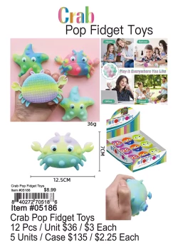 Crab Pop Fidget Toys